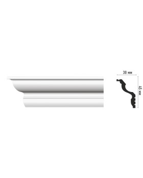 Плинтус потолочный Decomaster D148 ДМ (45*30*2000мм)-foto3