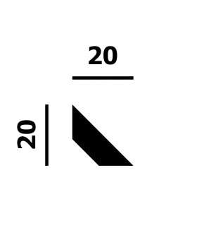 Многофункциональный профиль P201 Перфект Плюс XPS Полимер 2000*20*20 мм-foto2