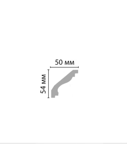 Потолочный плинтус гладкий Decomaster 96627 (54*50*2400)-foto2