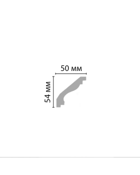 Потолочный плинтус гладкий Decomaster 96627 (54*50*2400)-foto2