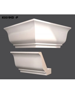 Карниз Haut Decor К001HD, К001HD-P/PB МДФ 2700*80*65-115 мм