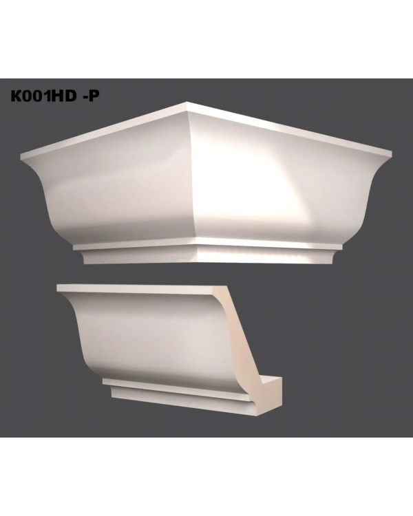 Карниз Haut Decor К001HD, К001HD-P/PB МДФ 2700*80*65-115 мм