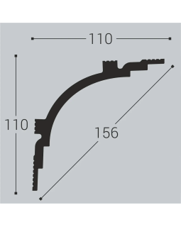 Карниз Bello Deco К14 XPS Полимер 2000*110*110 мм-foto2