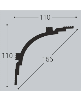 Карниз Bello Deco К14 XPS Полимер 2000*110*110 мм-foto2