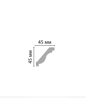 Потолочный плинтус гладкий Decomaster 96612 (45*45*2400)-foto2
