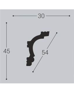 Карниз Bello Deco К8 XPS Полимер 2000*45*30 мм-foto2