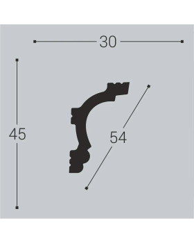 Карниз Bello Deco К8 XPS Полимер 2000*45*30 мм-foto2