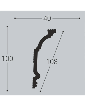 Карниз Bello Deco К3 XPS Полимер 2000*100*40 мм-foto2