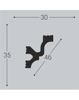 Карниз Bello Deco К11 XPS Полимер 2000*35*30 мм-foto2