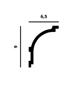 Карниз P143 Перфект Плюс XPS Полимер 2000*90*65 мм-foto2