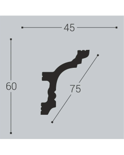 Карниз Bello Deco К9 XPS Полимер 2000*60*45 мм-foto2