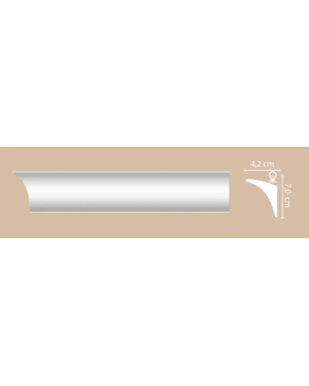 Плинтус потолочный Decomaster A209 (70*42*2000)-foto2