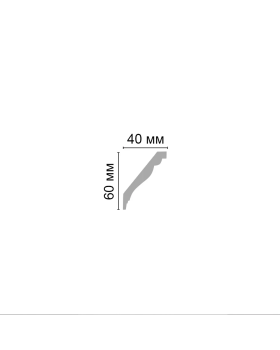 Плинтус потолочный Decomaster D155B (60*40*2000 мм)-foto2