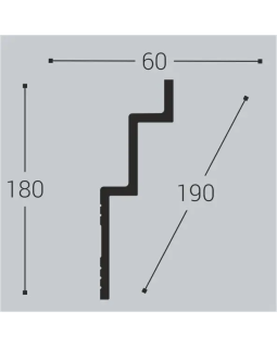 Карниз Bello Deco К24 Полистирол 2000*180*60 мм-foto2