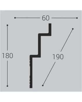 Карниз Bello Deco К24 Полистирол 2000*180*60 мм-foto2