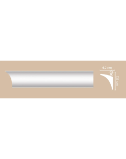 Плинтус потолочный Decomaster D209 Полистирол 2000*70*42 мм-foto2