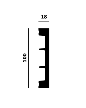 Многофункциональный профиль P210 Перфект Плюс XPS Полимер 2000*100*18 мм-foto2