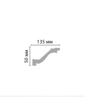 Потолочный плинтус гладкий Decomaster 96331 (50*135*2400)-foto2