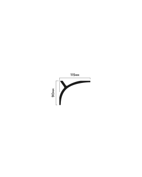 Карниз Hiwood A146, A178 Фитополимер Под покраску 2000*115-140*90-110 мм-foto2