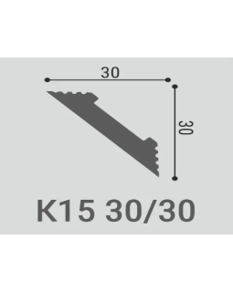 Карниз Bello Deco К15 XPS Полимер 2000*30*30 мм-foto2