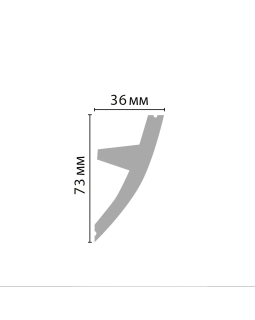 Плинтус потолочный D502 ДМ Decomaster (74*37*2000 мм)-foto4
