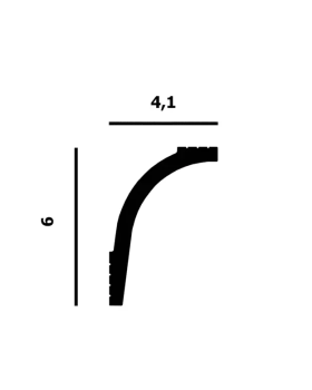 Карниз P153 Перфект Плюс XPS Полимер 2000*60*41 мм-foto2