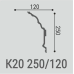 Карниз Bello Deco К20 XPS Полимер 2000*250*120 мм