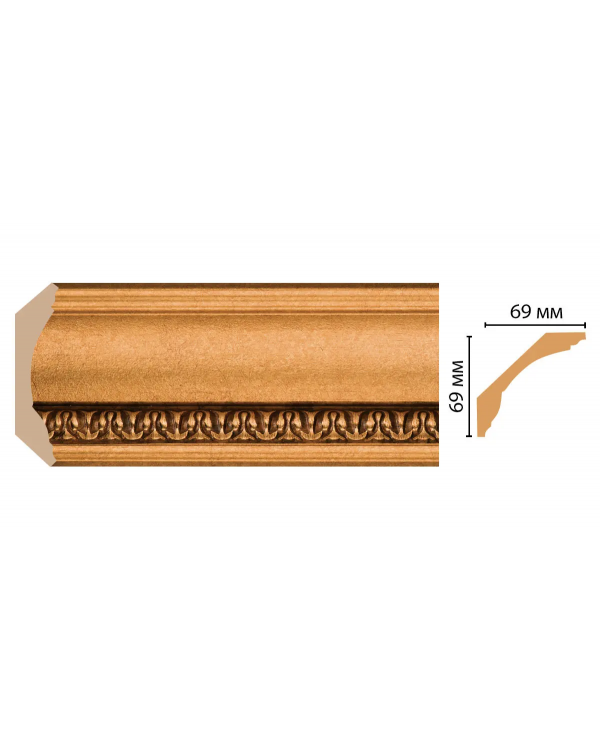 Карниз потолочный Decomaster 100C-1223 (69*69*2400)