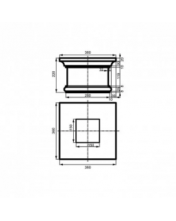 Колонна Leptonika LC 116-1 (капитель) 360*220 мм-foto2