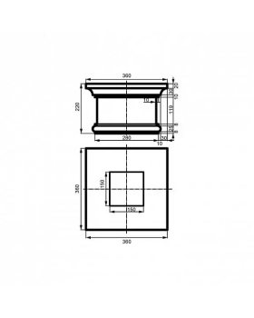 Колонна Leptonika LC 116-1 (капитель) 360*220 мм-foto2
