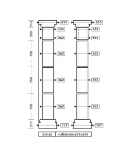 Колонна Европласт 4.30.306 Пенополиуретан 652*652 мм-foto2