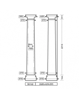Колонна Европласт 4.30.301 Пенополиуретан 2672*396*396 мм-foto2