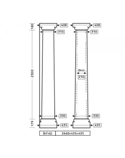Колонна Европласт 4.30.101 Пенополиуретан 2672*440*440 мм-foto2