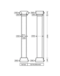 Колонна Европласт 1.30.209 Пенополиуретан 3166*438*391 мм-foto2