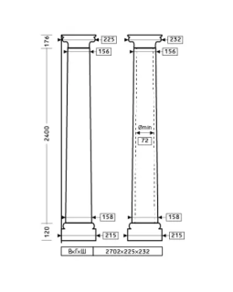 Колонна Европласт 1.30.302 Пенополиуретан 2692*224*224 мм-foto2