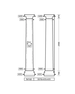 Колонна Европласт 1.30.303 Пенополиуретан 3367*459*459 мм-foto2