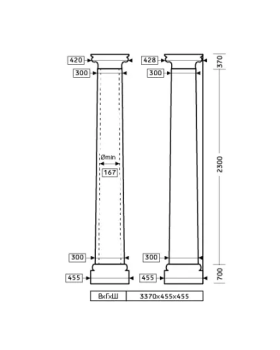 Колонна Европласт 1.30.303 Пенополиуретан 3367*459*459 мм-foto2