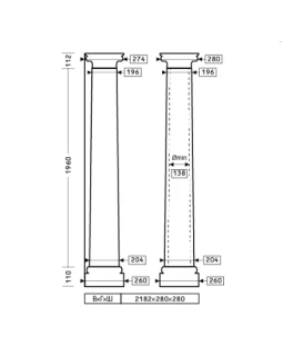 Колонна Европласт 1.30.203 Пенополиуретан 2182*280*280 мм-foto2