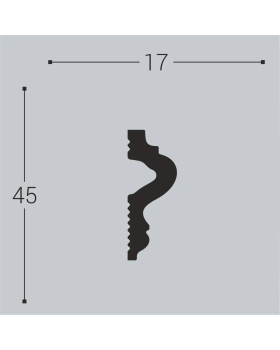 Молдинг Bello Deco М10 XPS Полимер 2000*45*17 мм-foto2