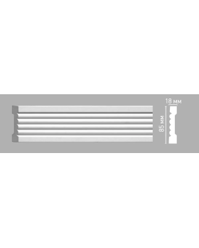 Молдинг гладкий Decomaster 97206 (85х18х2400мм)