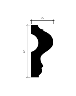 Молдинг Европласт 1.51.302 Пенополиуретан 2000*60*25 мм-foto4