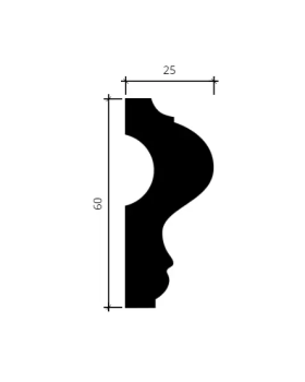Молдинг Европласт 1.51.302 Пенополиуретан 2000*60*25 мм-foto4