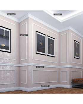 Молдинг Bello Deco М1 XPS Полимер 2000*90*23 мм-foto6