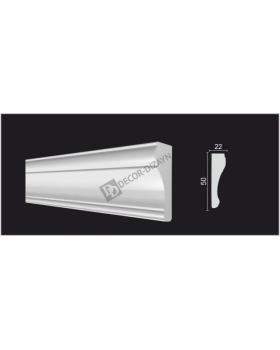 Молдинг Decor Dizayn 151 A Полистирол 2000*50*22 мм