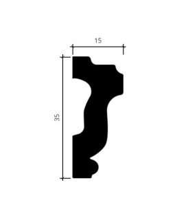 Молдинг Европласт 1.51.386 Пенополиуретан 2000*35*15 мм-foto2