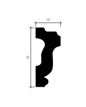 Молдинг Европласт 1.51.386 Пенополиуретан 2000*35*15 мм-foto2
