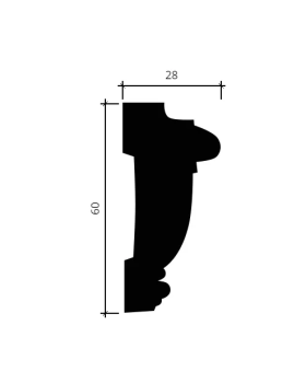 Молдинг Европласт 1.51.330 гибкий Пенополиуретан 2000*60*28 мм-foto2
