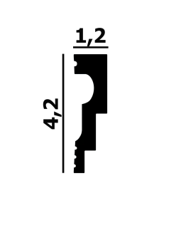 Молдинг P105, P106 Перфект Плюс XPS Полимер 2000*42/70*12/20 мм-foto5