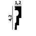 Молдинг P105, P106 Перфект Плюс XPS Полимер 2000*42/70*12/20 мм