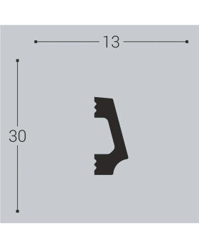 Молдинг Bello Deco М16 XPS Полимер 2000*30*13 мм-foto2